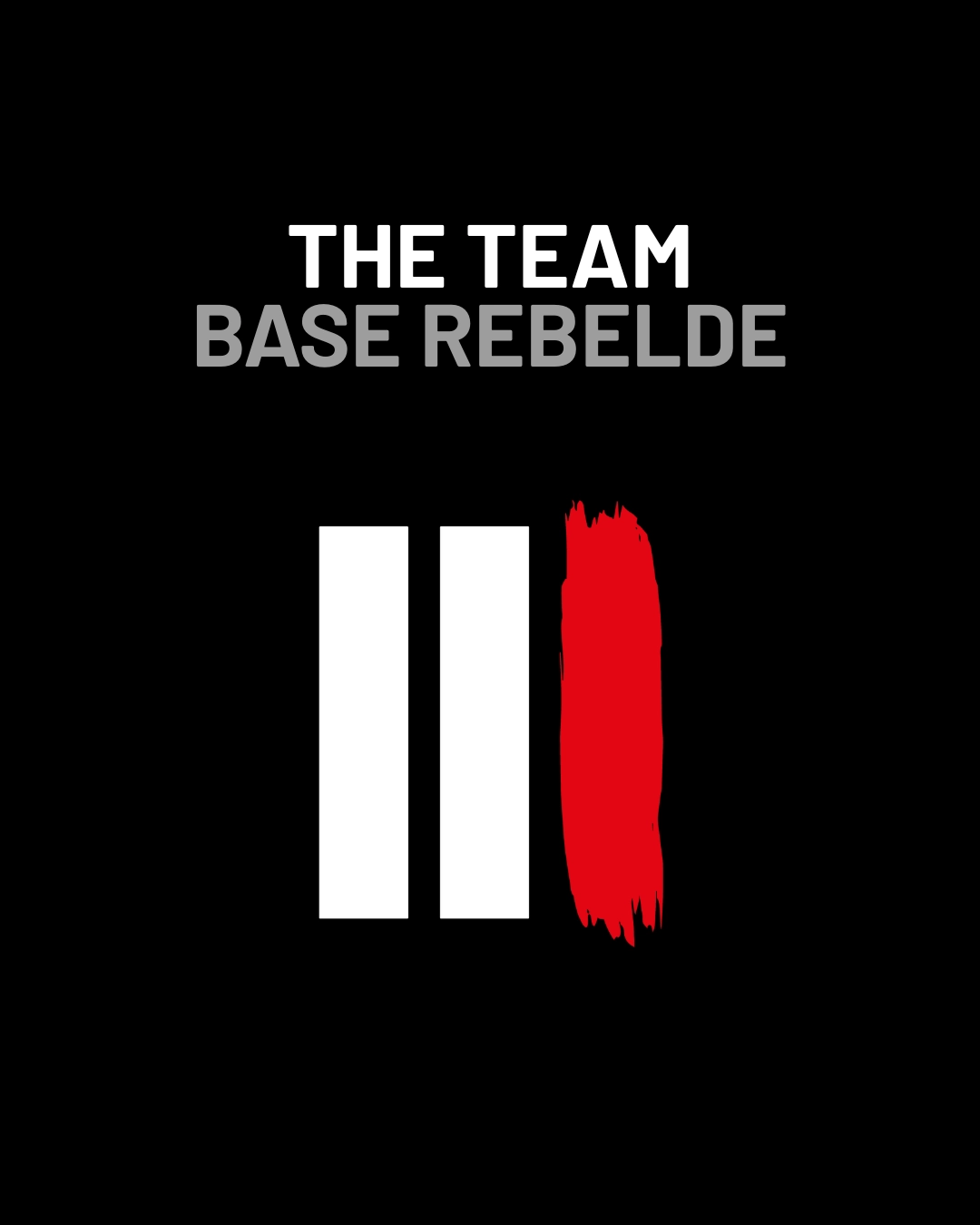 Imagen con el isotipo de NOT MY TEMPO y el texto THE TEAM y BASE REBELDE donde se explicará la filosofía de la agencia de marketing y quien la compone