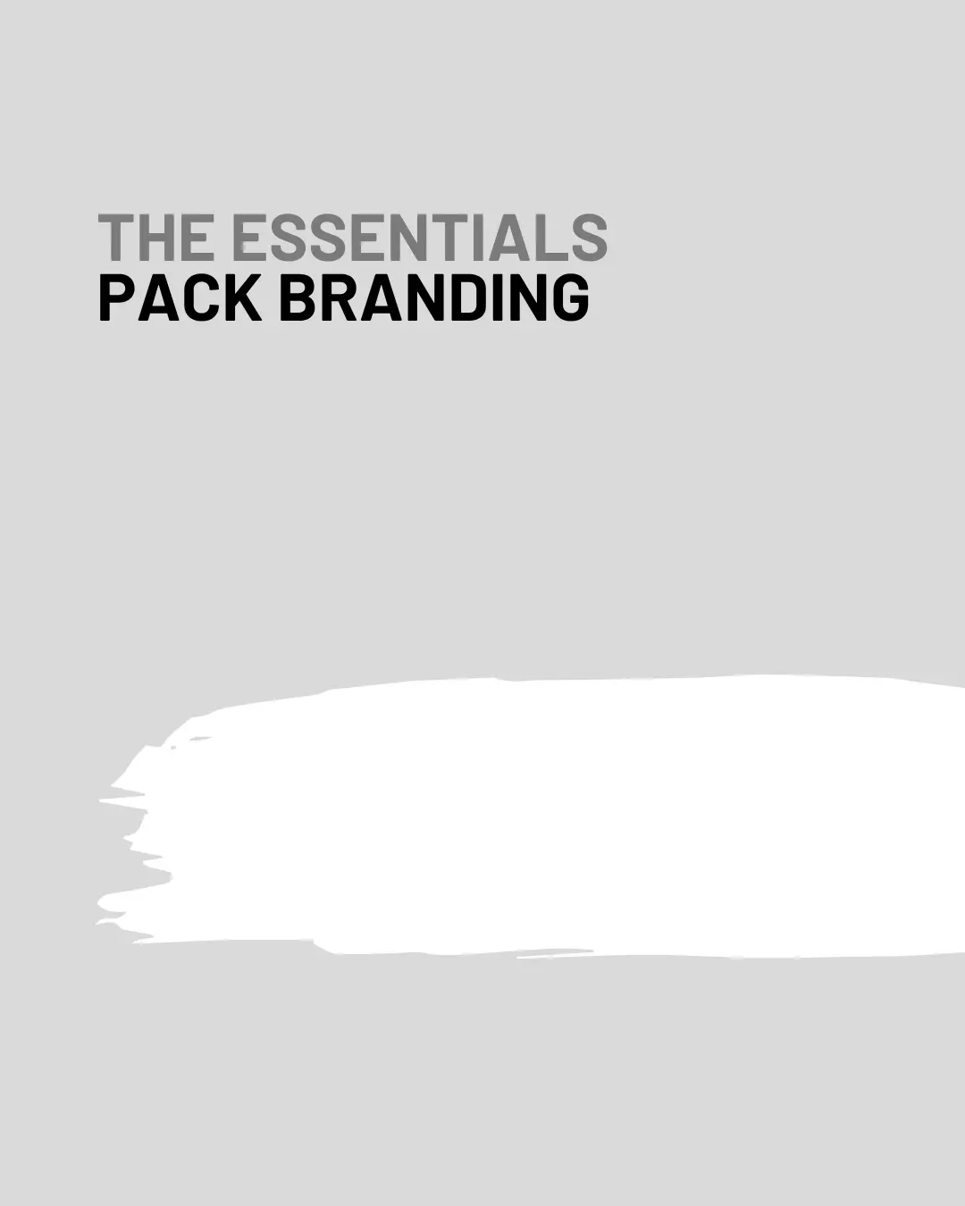 Imagen con el texto THE ESSENTIALS, que es el pack de NOT MY TEMPO de branding
