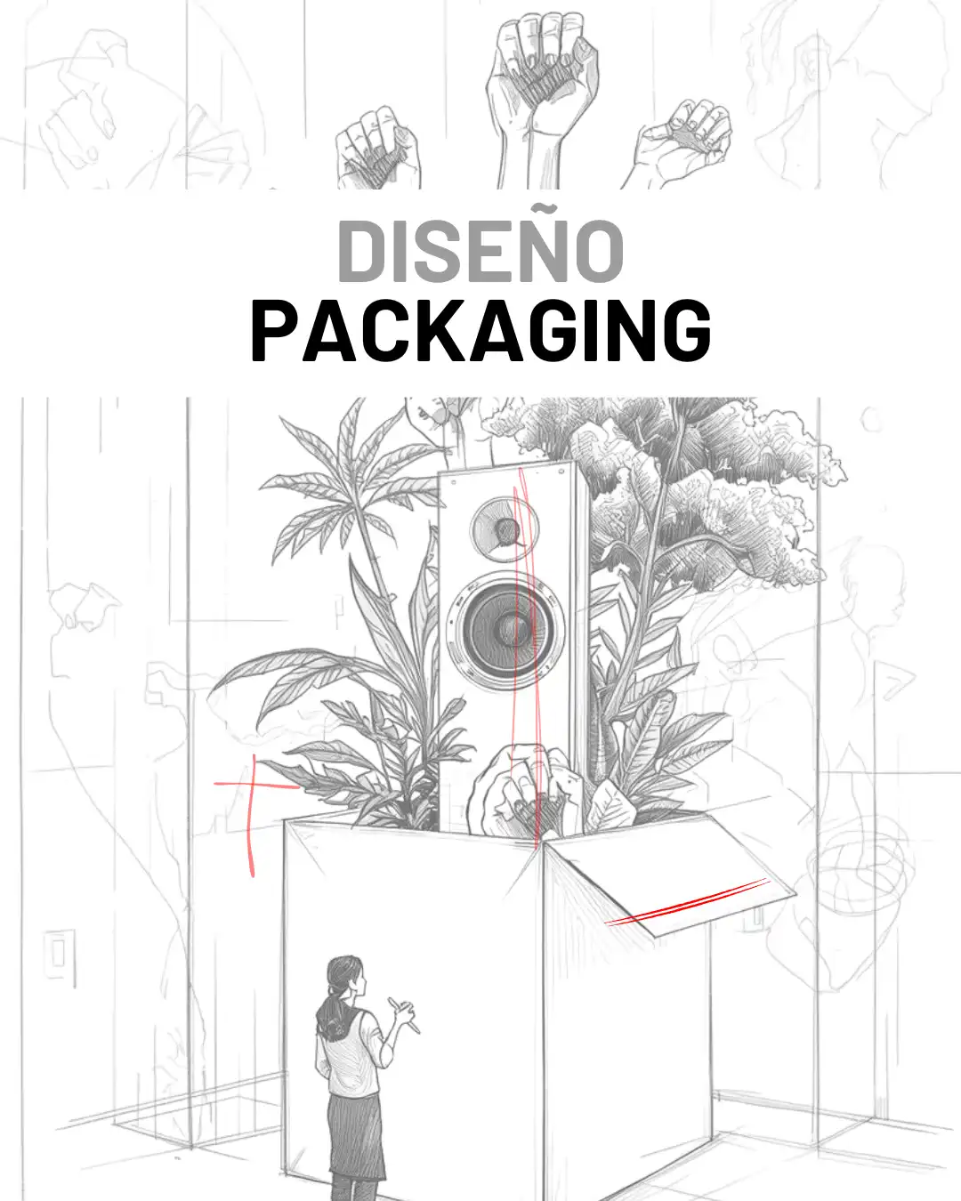 Imagen conceptual de diseño de packaging ético